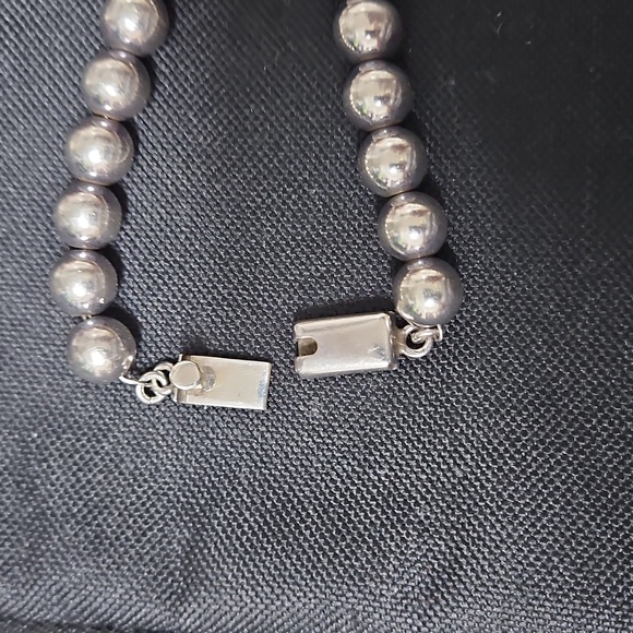 Silver Bead Bracelet with Elegant Clasp - Picture 5 of 5